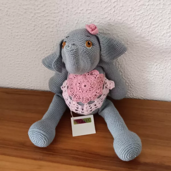 RegalosColombianos.com - Elefante de Peluche Tejido en Crochet