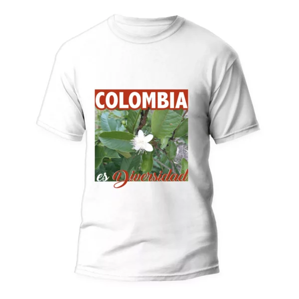 RegalosColombianos.com - Camiseta Colombia es Diversidad - Flor del café