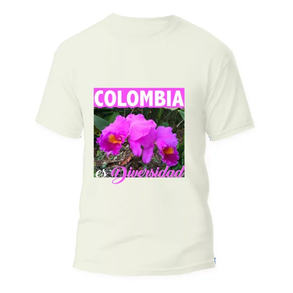 RegalosColombianos.com - Camiseta Colombia es Diversidad - Cattleya