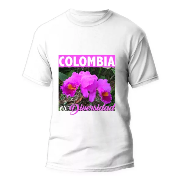 RegalosColombianos.com - Camiseta Colombia es Diversidad - Cattleya