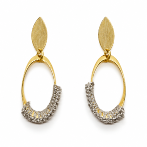 Aretes Brillo Ancestral – Aretes Tejidos Artesanales con Hilo Metalizado