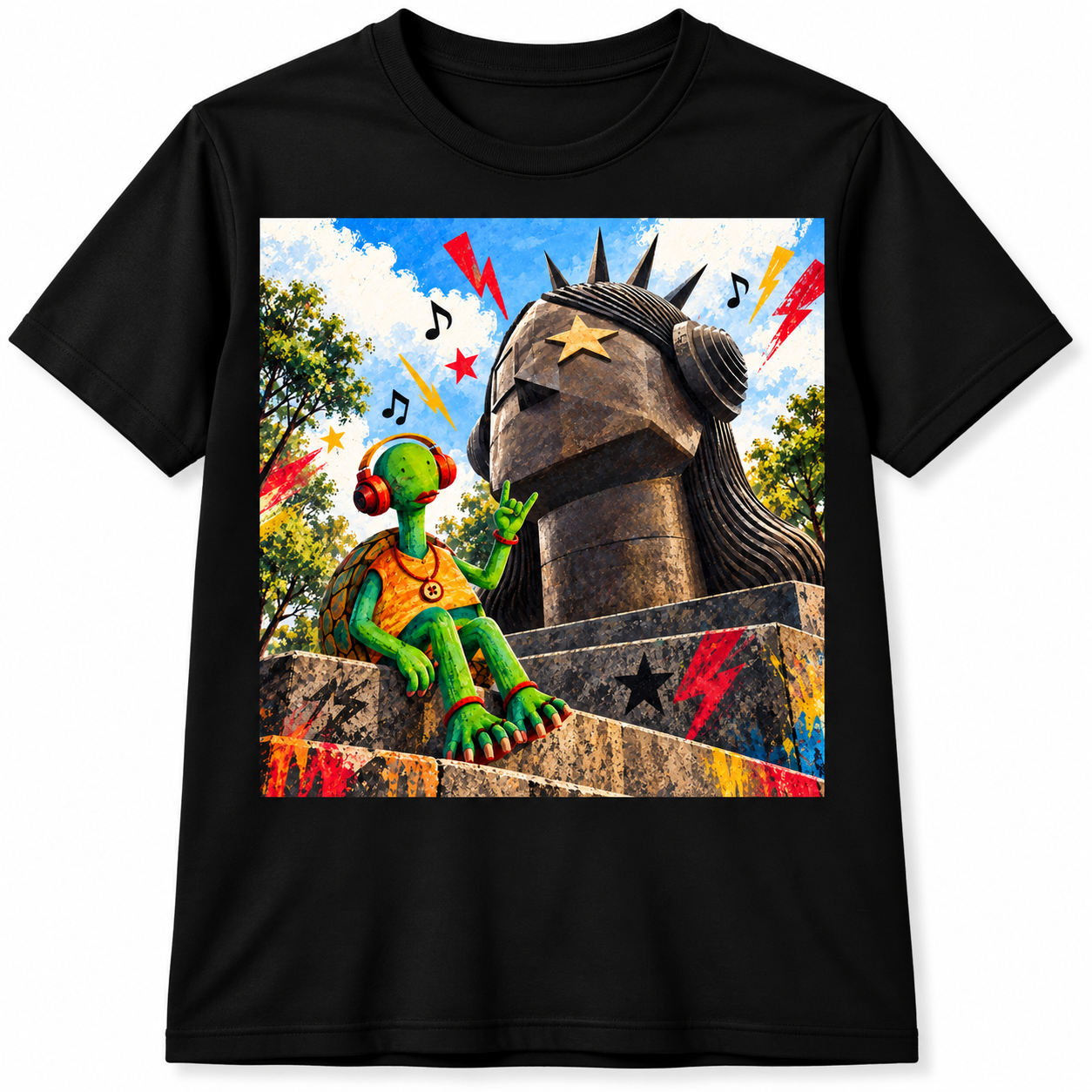 Camiseta negra Tortuga Rockera – Edición Colombia a todo ritmo - Image 5