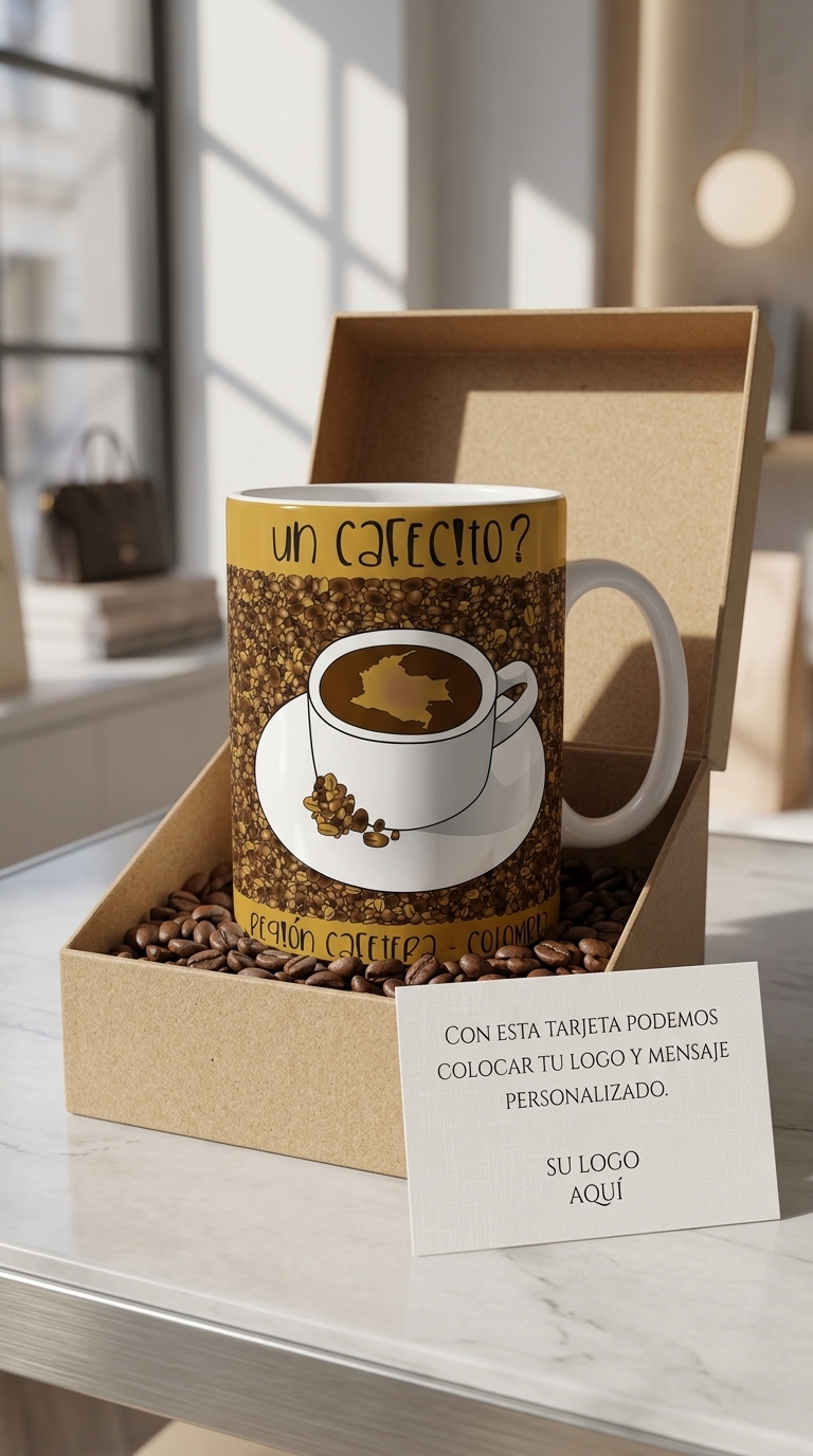 Mug “Un Cafecito” – Café de Colombia | Mug Personalizado con Caja y Tarjeta - Image 3