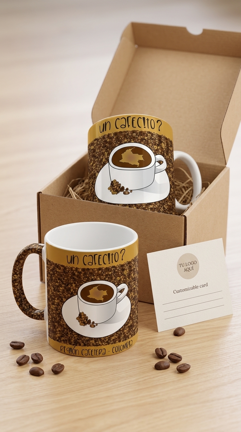 Mug “Un Cafecito” – Café de Colombia | Mug Personalizado con Caja y Tarjeta - Image 4