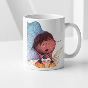 Mug Angelito Pensativo - Una pausa para soñar