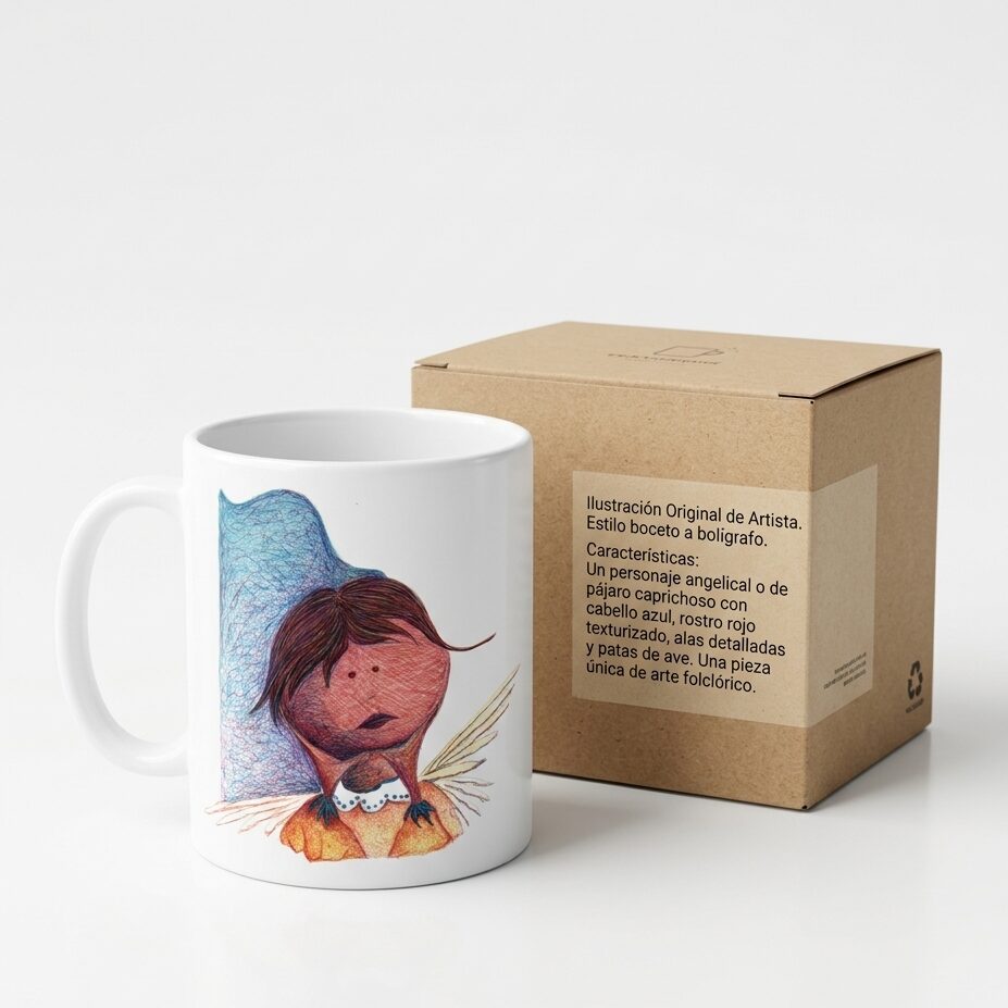 Mug Angelito Pensativo - Una pausa para soñar - Image 7