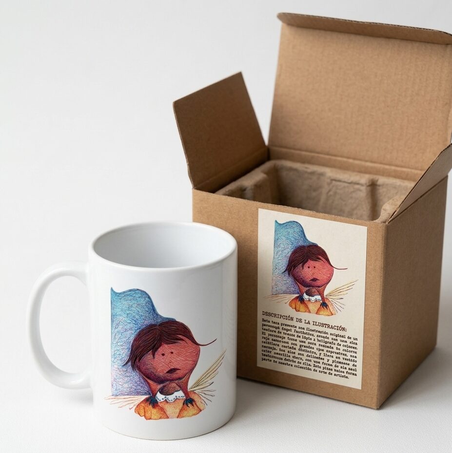 Mug Angelito Pensativo - Una pausa para soñar - Image 6