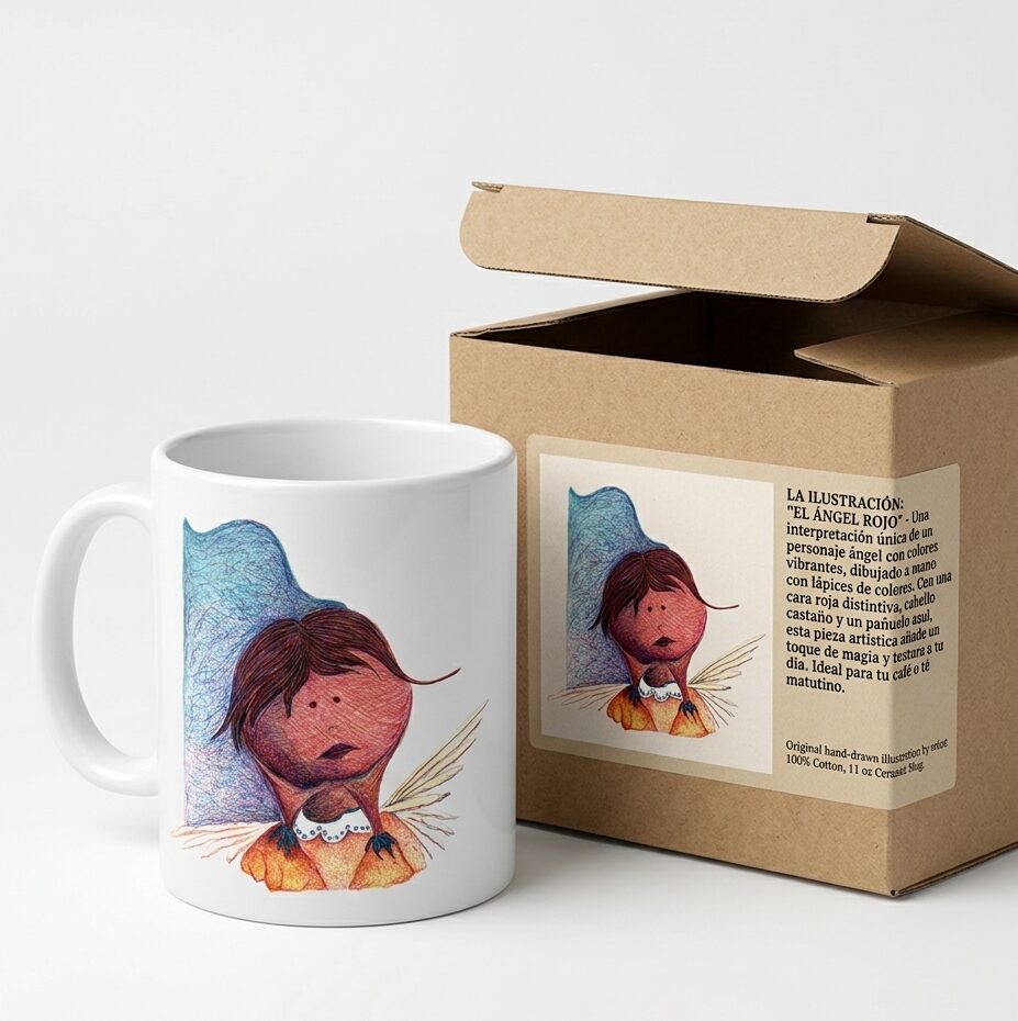 Mug Angelito Pensativo - Una pausa para soñar - Image 5