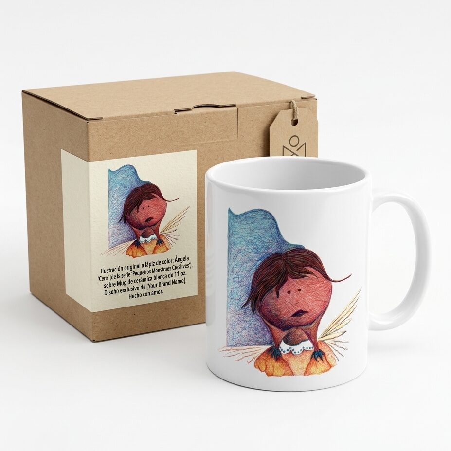 Mug Angelito Pensativo - Una pausa para soñar - Image 4