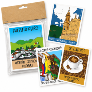 Postales Colombia en el corazón | Ilustraciones Colombianas