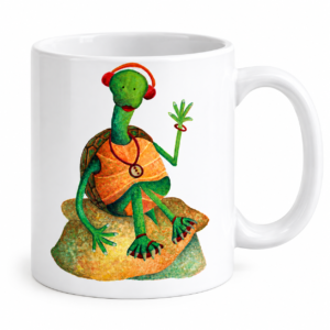 Mug Tortuga Rockera – Taza sublimada con Ilustración Original