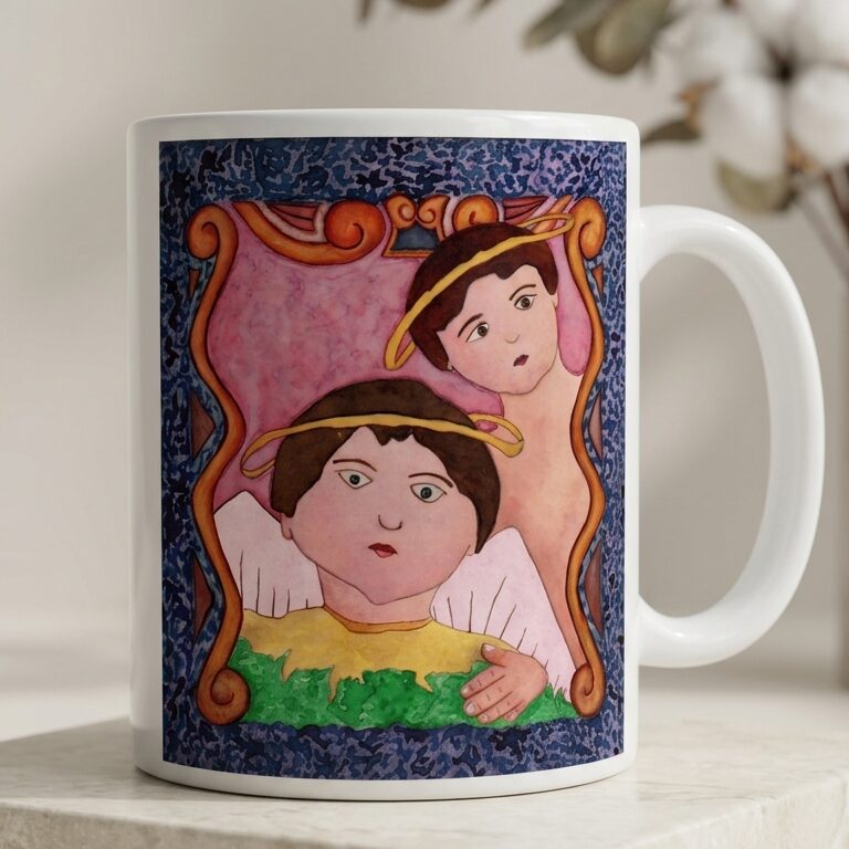 Mug Ángeles de Ternura – Taza Ilustrada para Regalar - Image 3