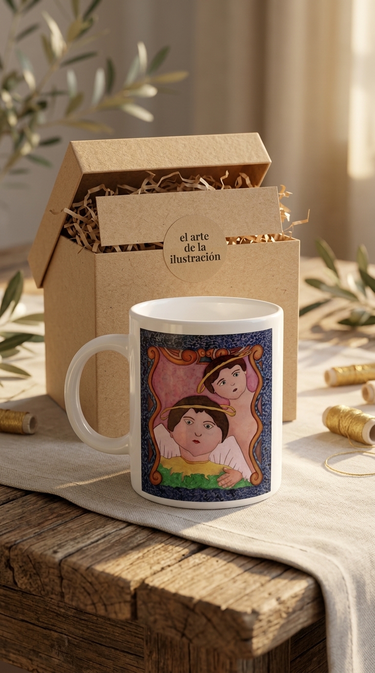 Mug Ángeles de Ternura – Taza Ilustrada para Regalar - Image 5