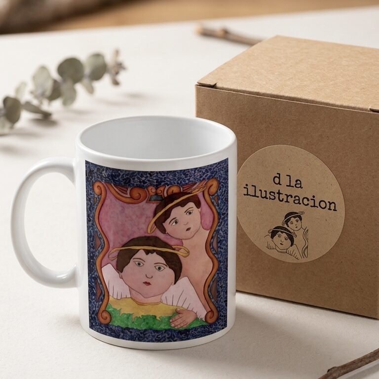 Mug Ángeles de Ternura – Taza Ilustrada para Regalar - Image 6