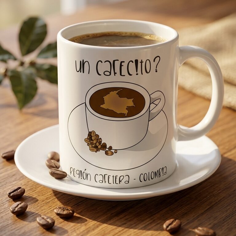 Mug Un Cafecito – Café Colombiano | Diseño Original - Image 3