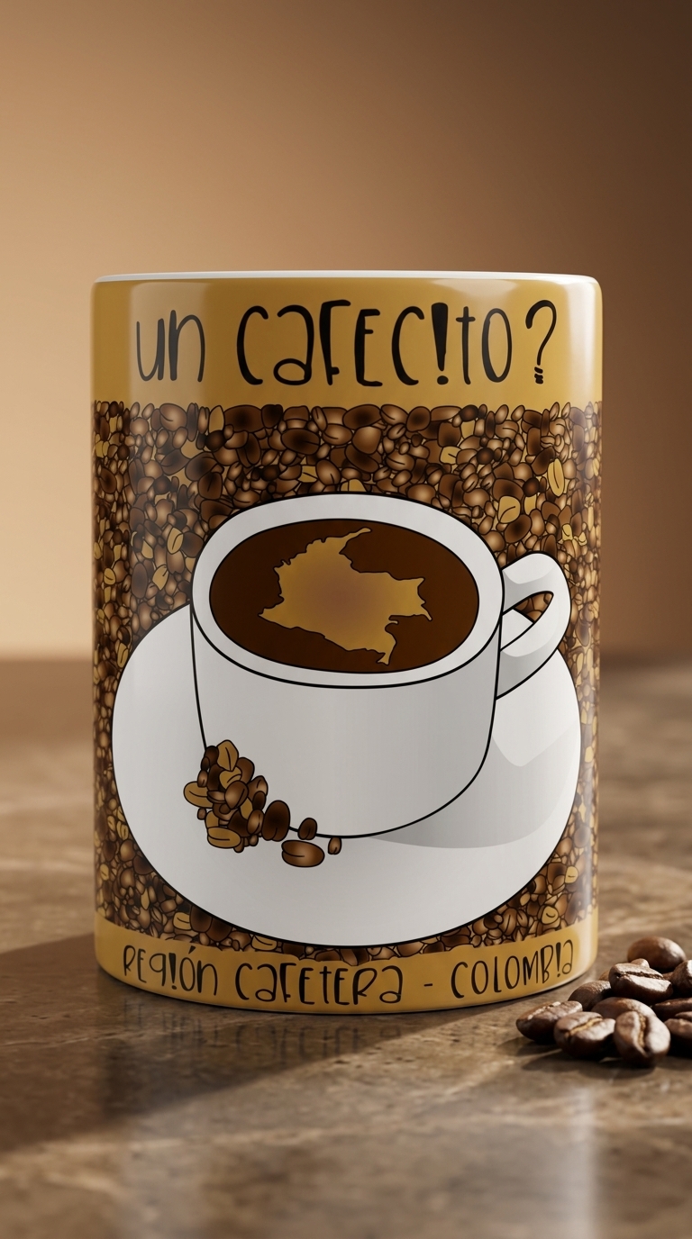 Mug Un Cafecito – Café Colombiano | Diseño Original - Image 2